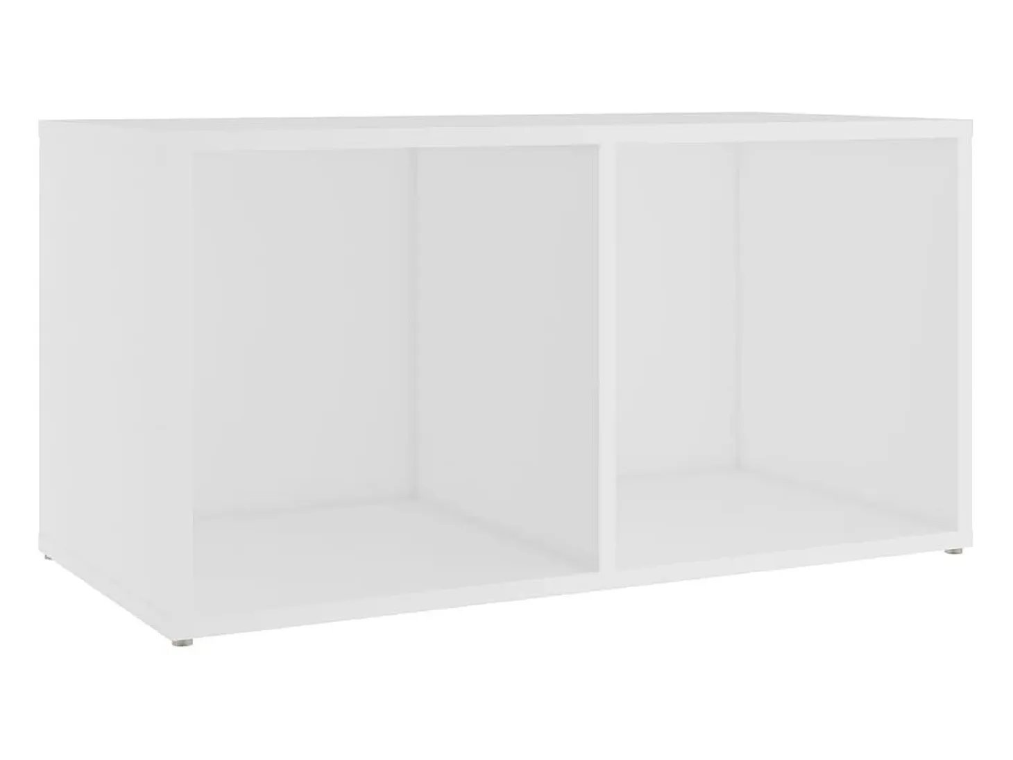 Garden Furniture - Muebles de salón 2 pzas madera ingeniería blanco 72x35x36,5 cm