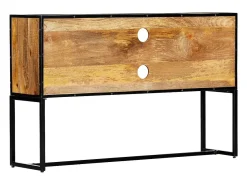 Garden Furniture - Mueble para TV de madera maciza reciclada 120x30x75 cm