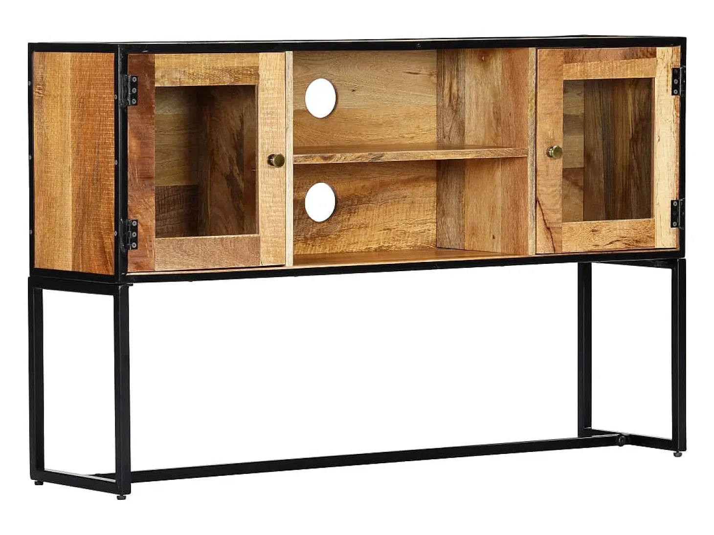 Garden Furniture - Mueble para TV de madera maciza reciclada 120x30x75 cm