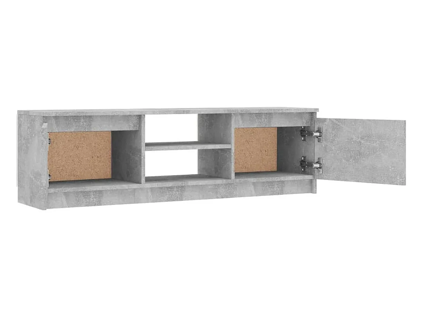 Gene Scott Mueble para TV de aglomerado gris hormigón 120x30x35,5 cm