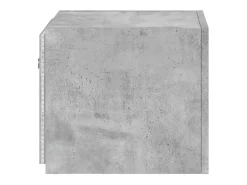Gerben Mueble de TV de pared con luces LED gris hormigón 30,5x35x30 cm