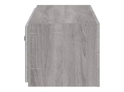 Gerben Mueble de TV de pared con luces LED gris Sonoma 80x35x31 cm
