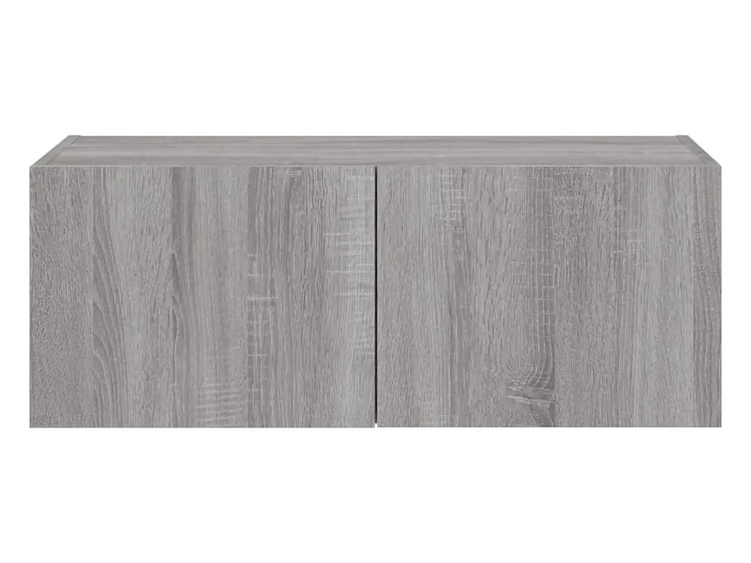Gerben Mueble de TV de pared con luces LED gris Sonoma 80x35x31 cm