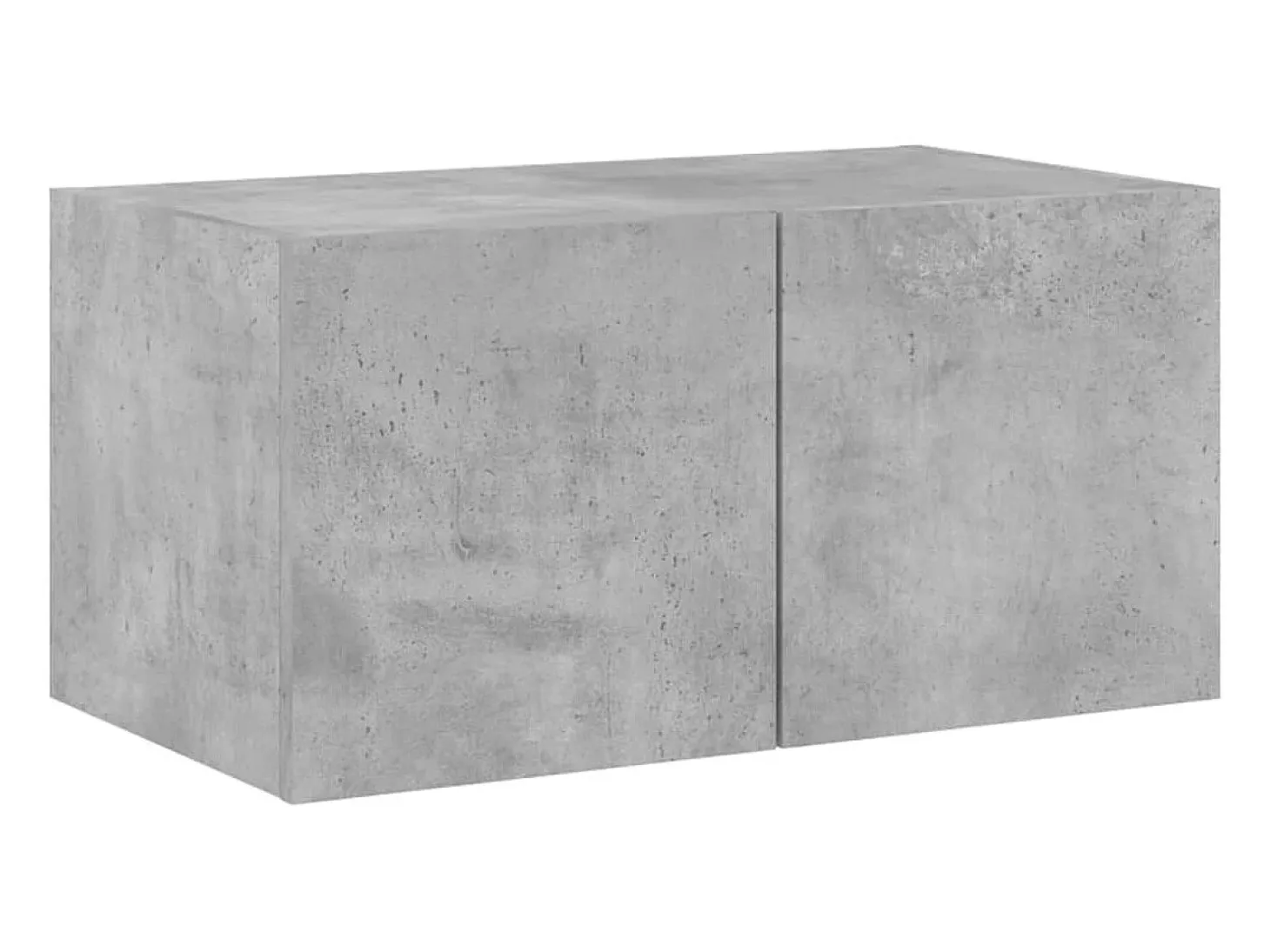 Gerben Mueble de TV de pared con luces LED gris hormigón 60x35x31 cm