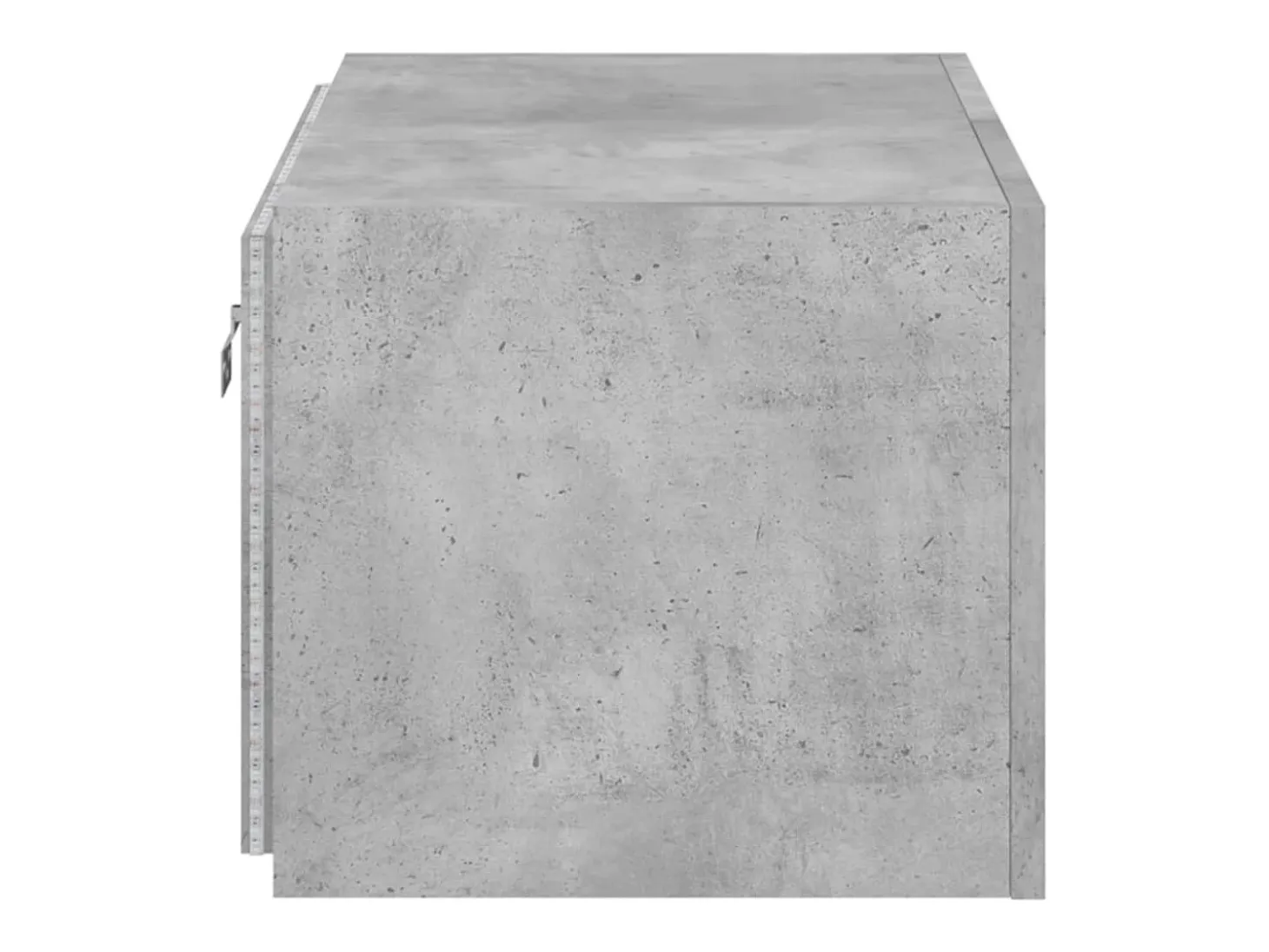 Gerben Mueble de TV de pared con luces LED gris hormigón 60x35x31 cm
