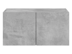 Gerben Mueble de TV de pared con luces LED gris hormigón 60x35x31 cm