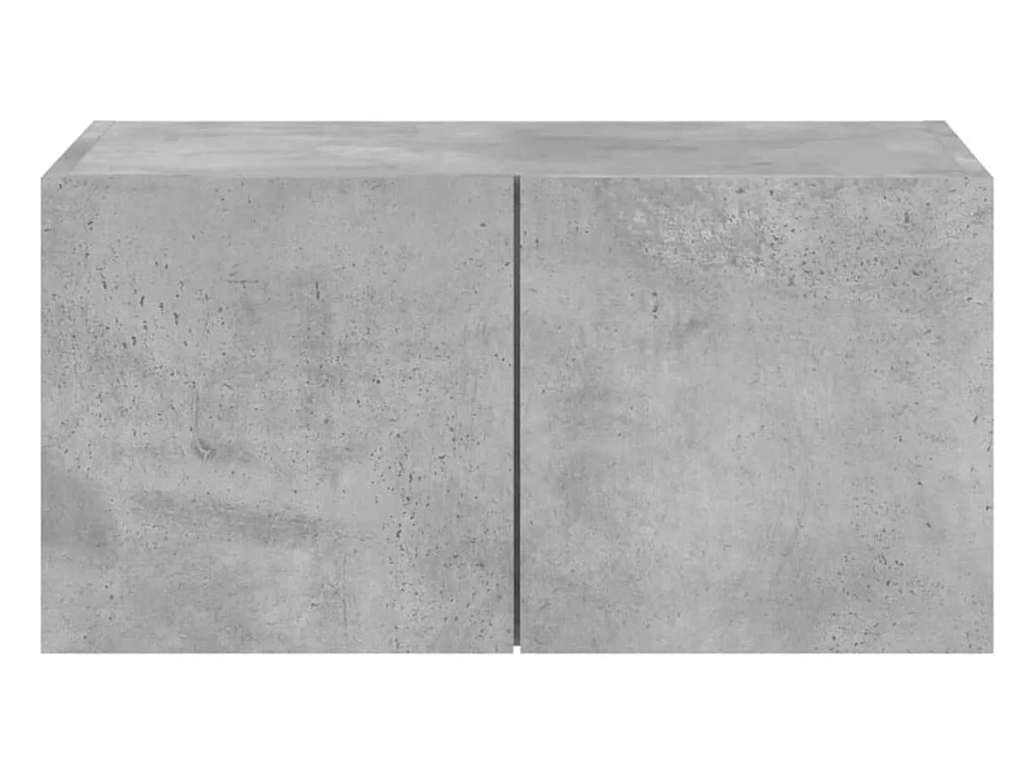 Gerben Mueble de TV de pared con luces LED gris hormigón 60x35x31 cm