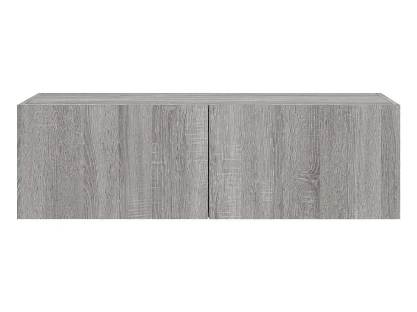 Gerben Mueble de TV de pared con luces LED gris Sonoma 100x35x31 cm