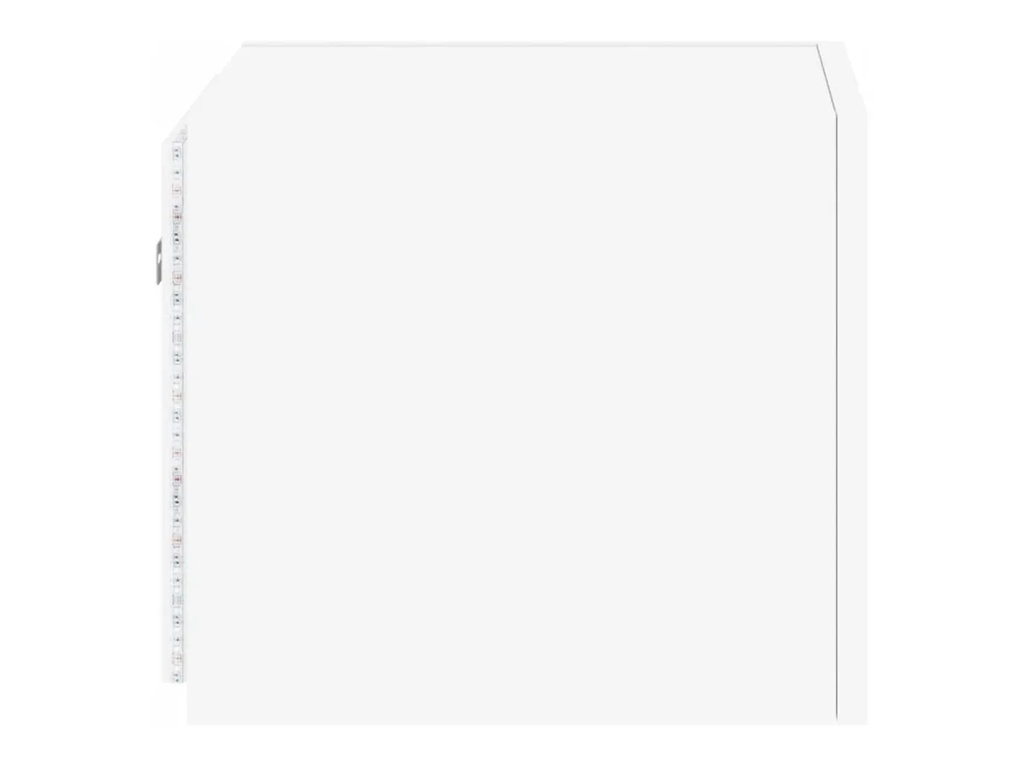 Gerben Mueble de TV de pared con luces LED blanco 30,5x35x30 cm