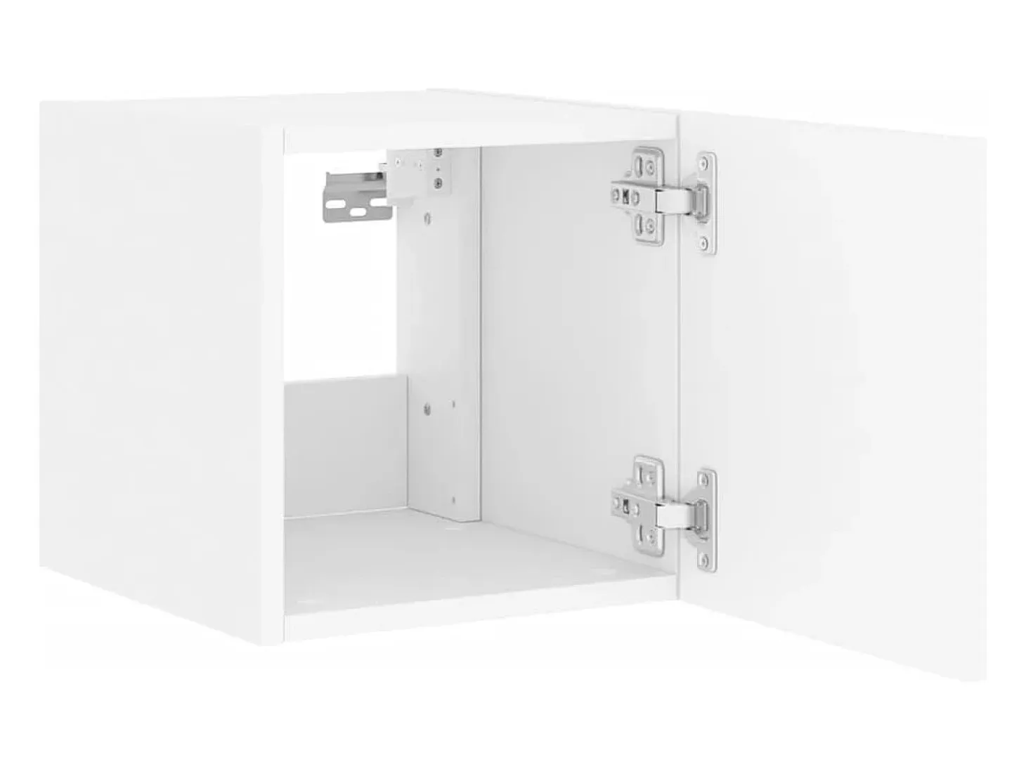 Gerben Mueble de TV de pared con luces LED blanco 30,5x35x30 cm