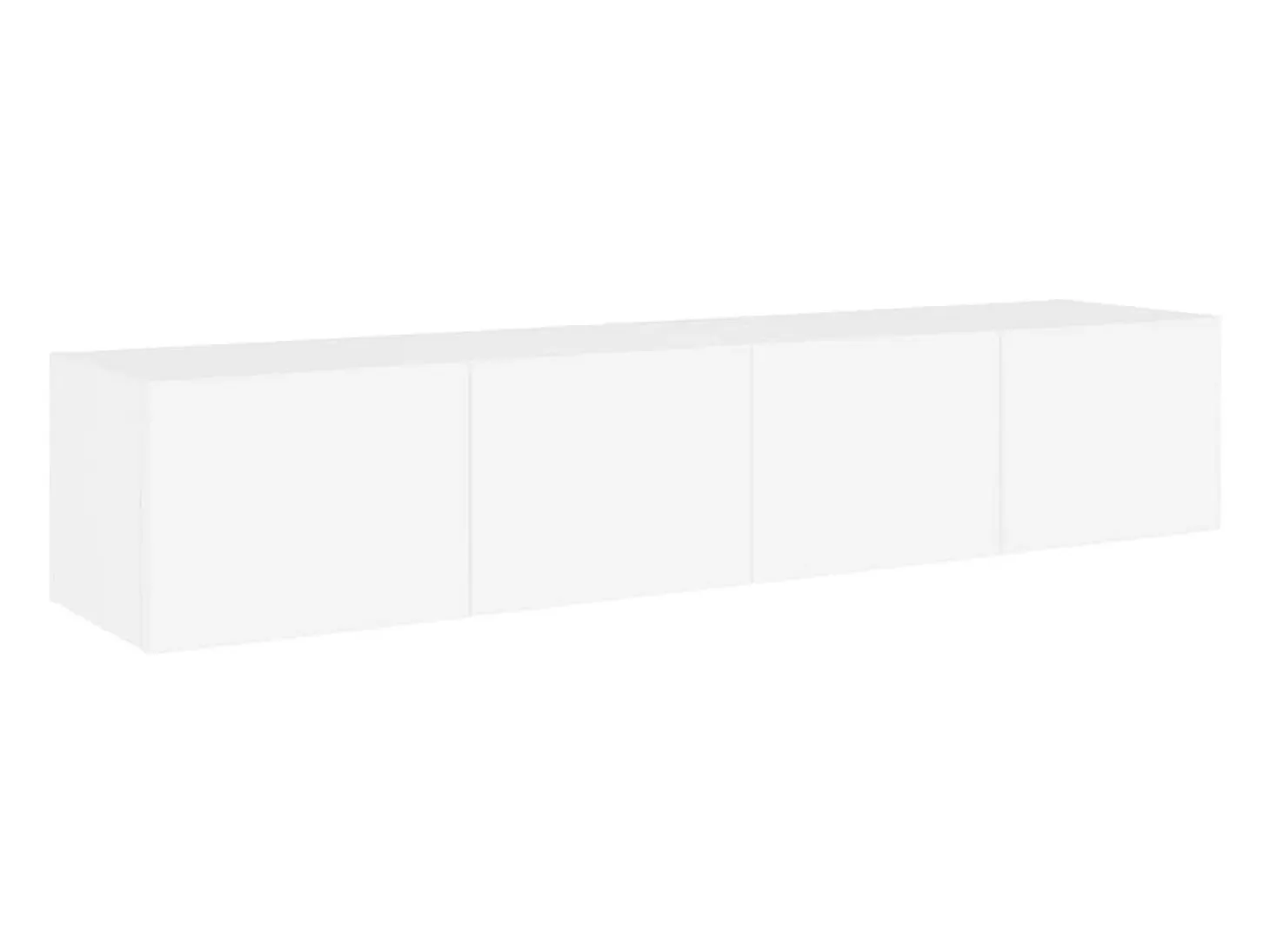 Gerben Muebles de TV de pared con luces LED 2 uds blanco 80x35x31 cm