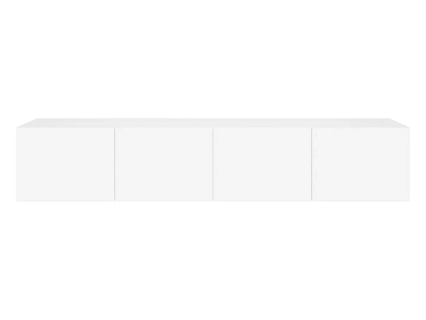 Gerben Muebles de TV de pared con luces LED 2 uds blanco 80x35x31 cm