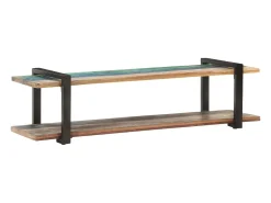 Gokce Mueble para TV madera maciza reciclada 160x40x40 cm