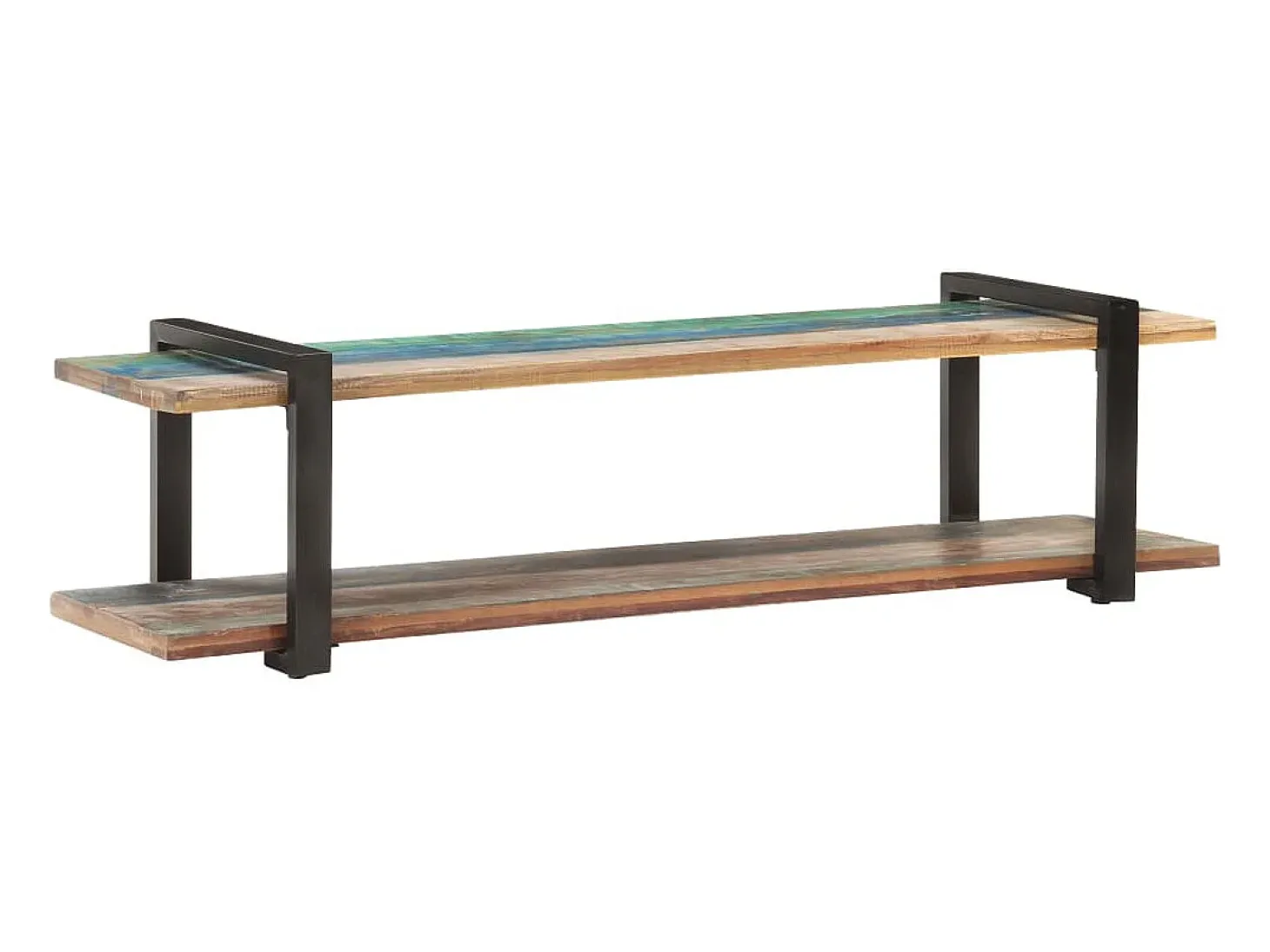 Gokce Mueble para TV madera maciza reciclada 160x40x40 cm