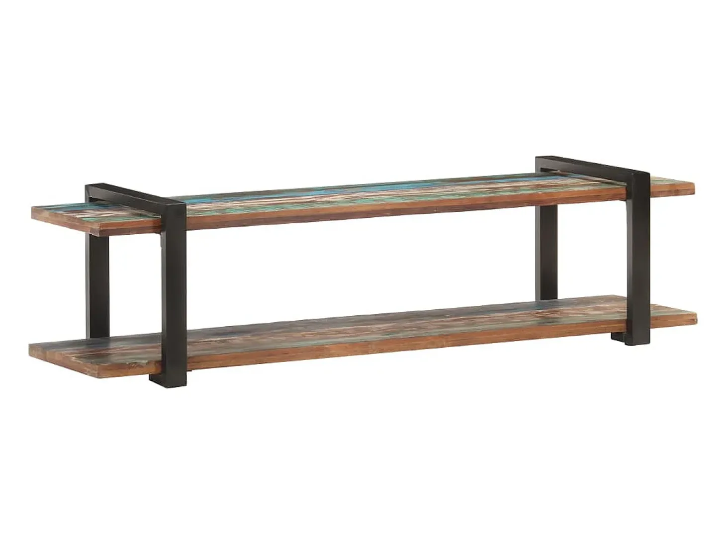 Gokce Mueble para TV madera maciza reciclada 160x40x40 cm