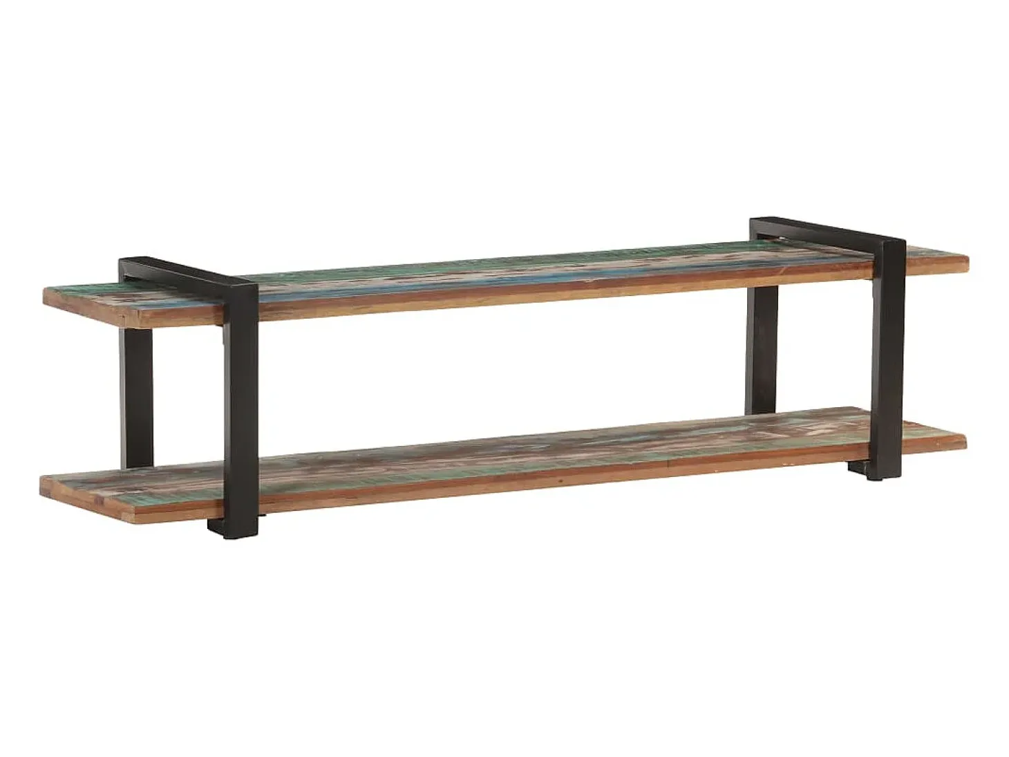 Gokce Mueble para TV madera maciza reciclada 160x40x40 cm