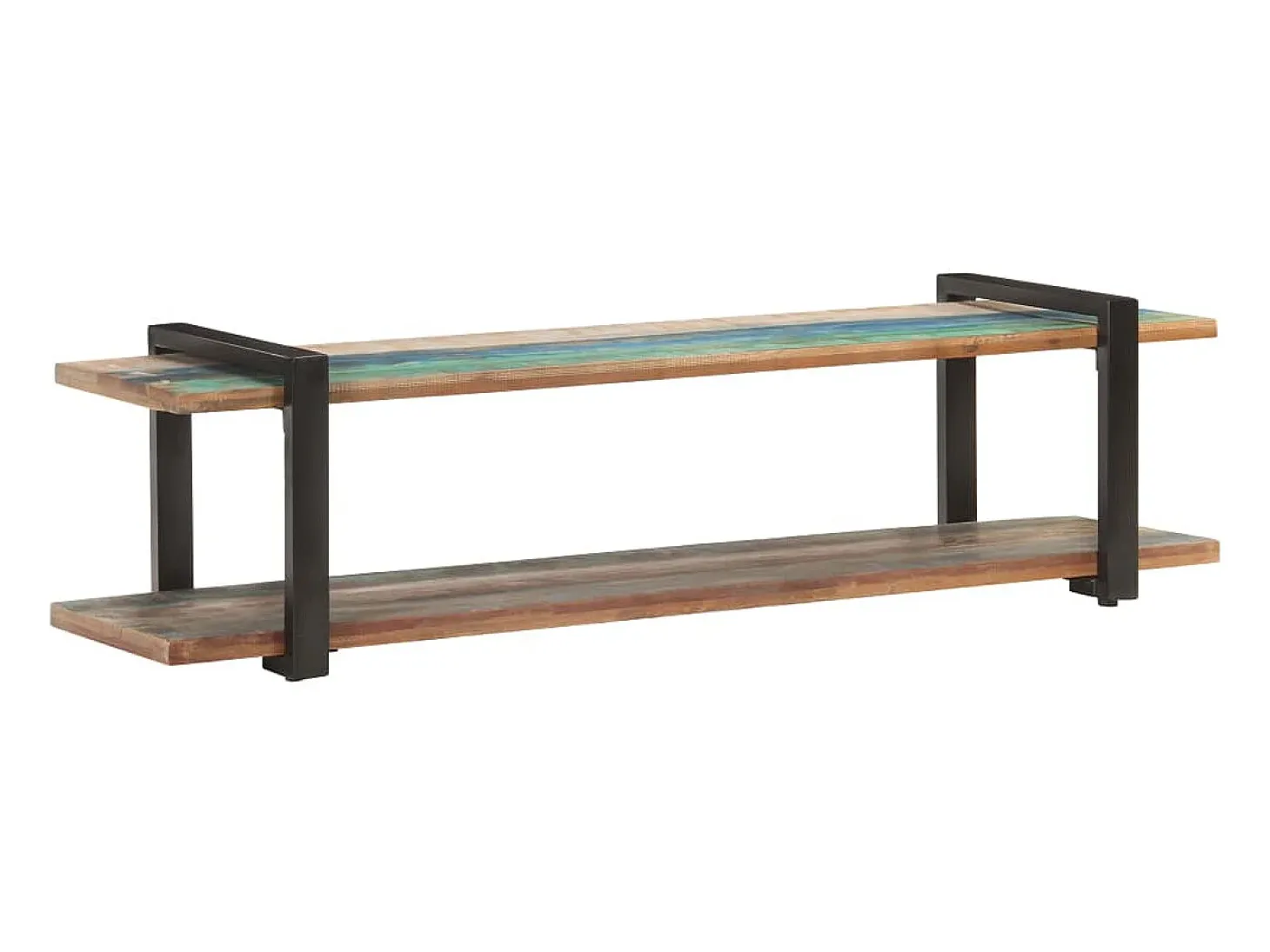 Gokce Mueble para TV madera maciza reciclada 160x40x40 cm