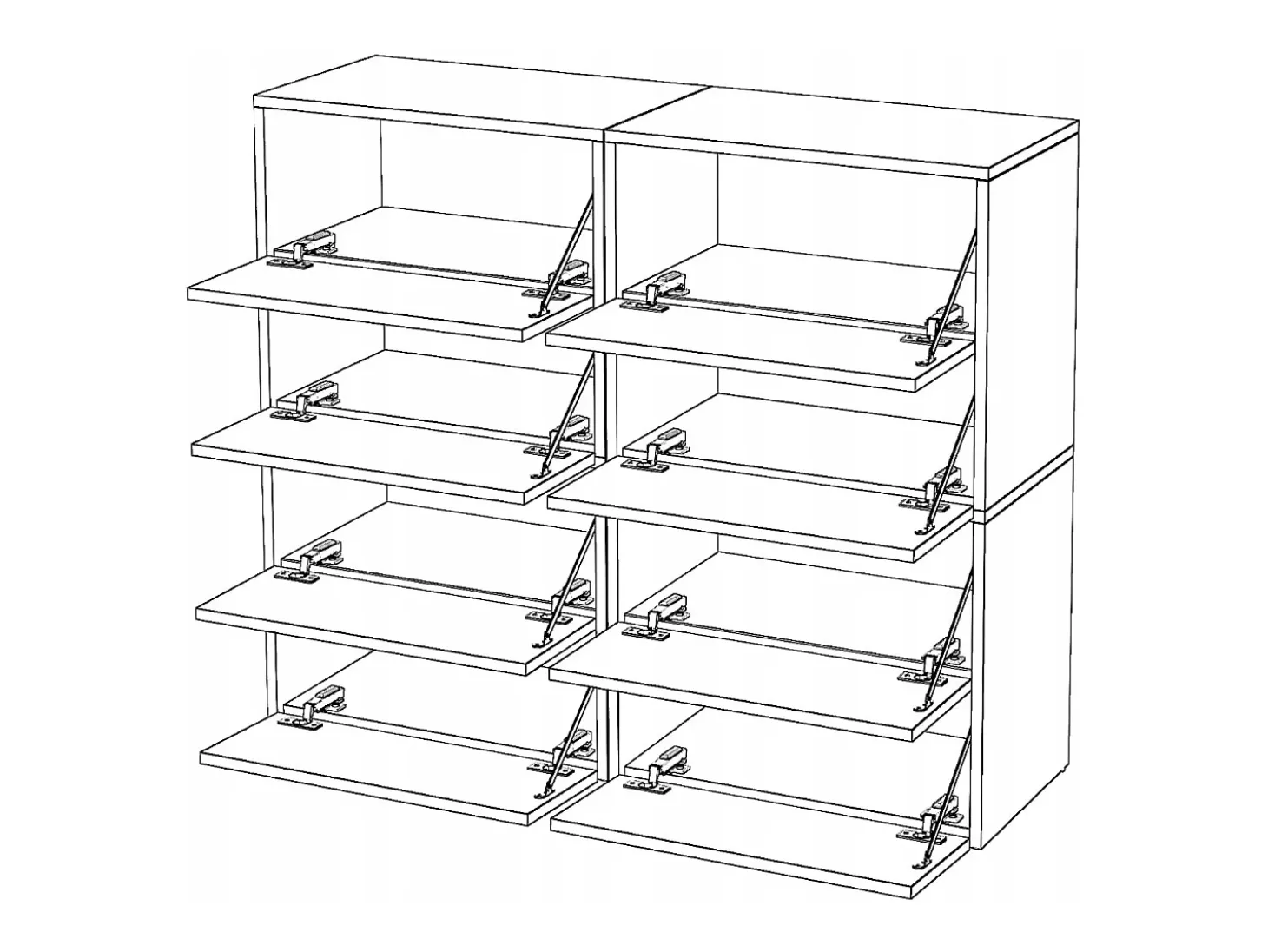 Gran mueble zapatero 120x36x100 cm blanco mate para 20 pares – Estantería de almacenamiento alto para la entrada