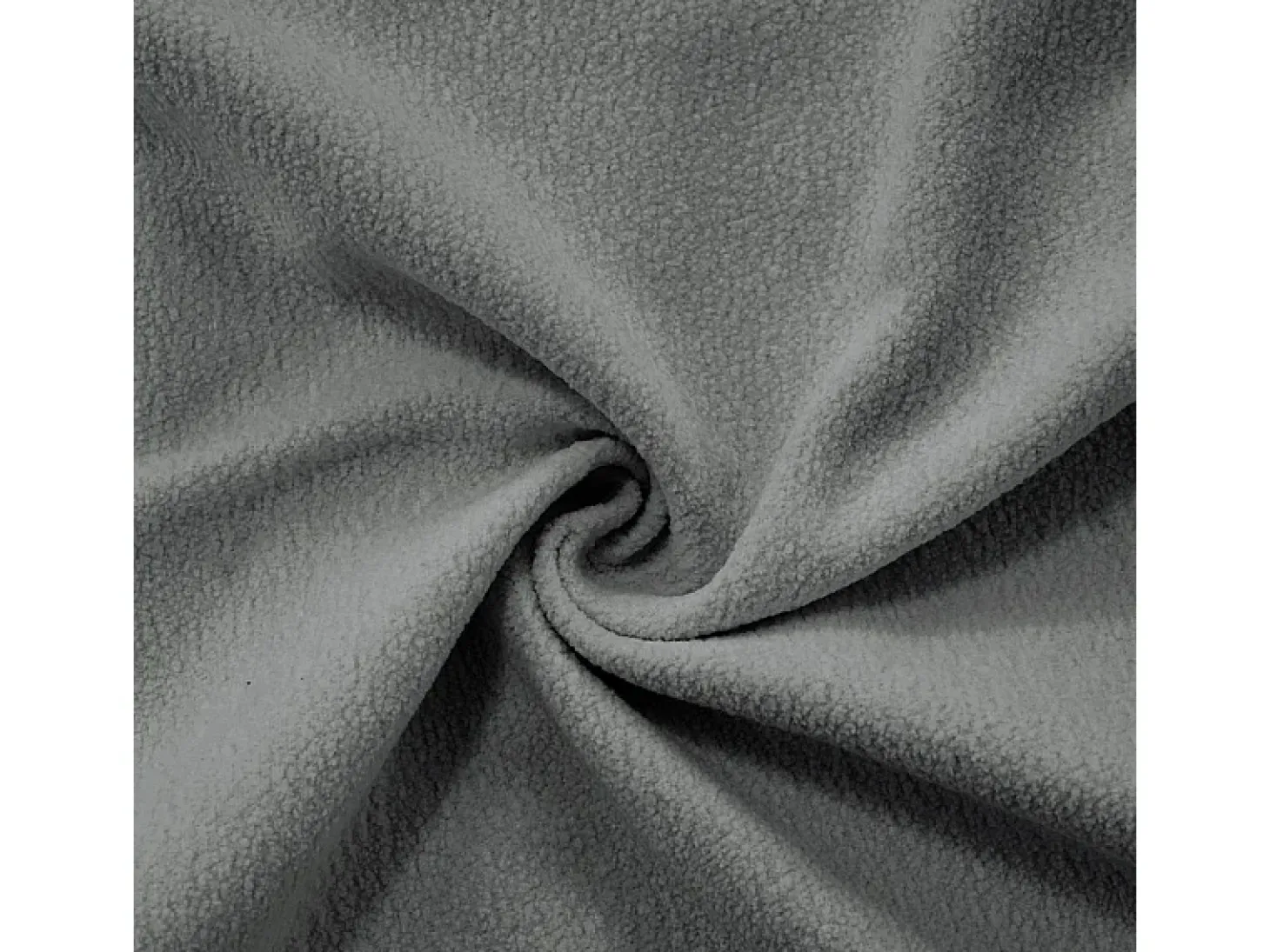 Gran sofá esquina modular - 3 plazas - con 2 pouf y 5 cojines - tejido felpa gris - 313x145x81cm