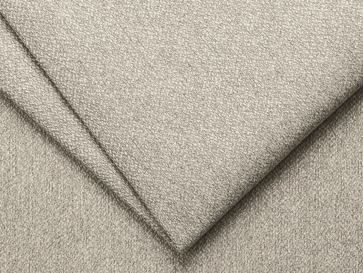 Gran Sofá rinconera derecho convertible exprés 140 cm en tejido color beige jaspeado POGNI