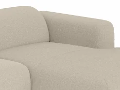 Gran Sofá rinconera derecho convertible exprés 140 cm en tejido color beige jaspeado POGNI