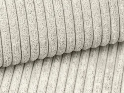 Gran sofá rinconera izquierda de pana beige AMELIA