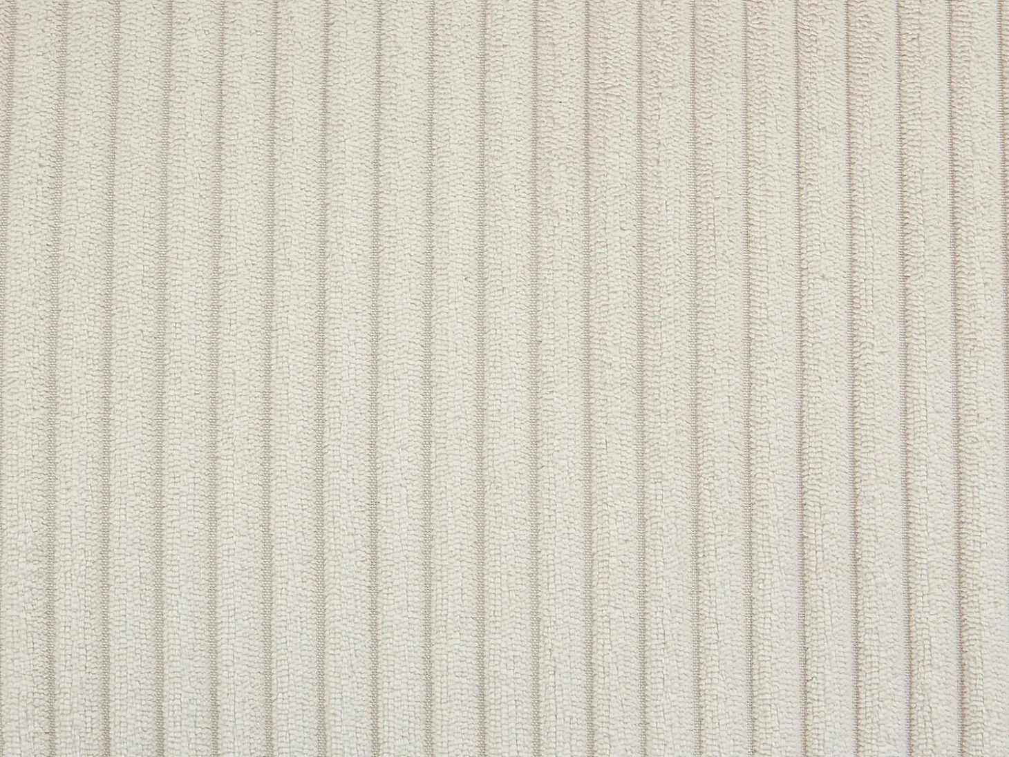 Gran sofá rinconera panorámico + puf de pana beige SPERONE de Pascal Morabito