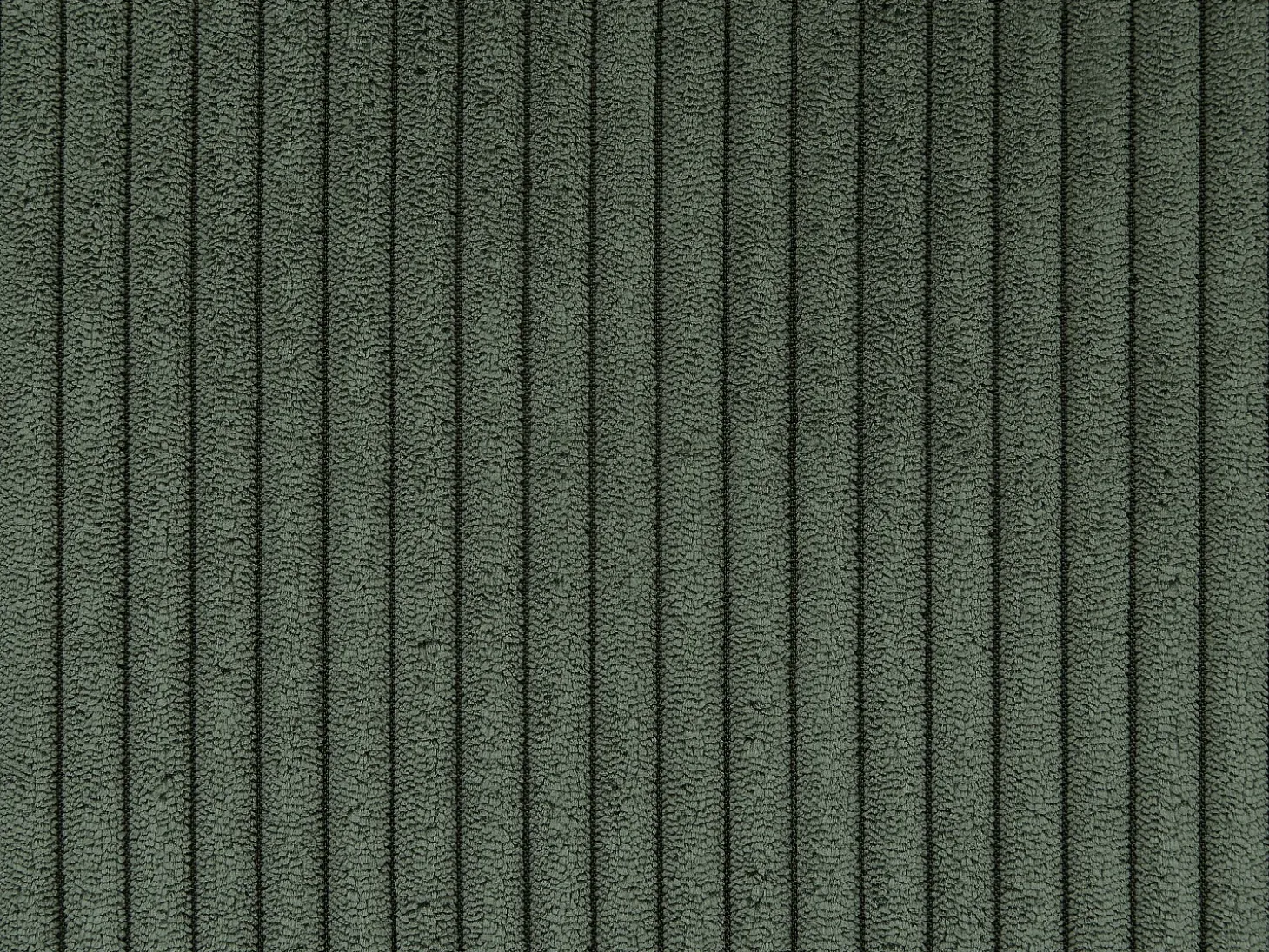 Gran sofá rinconera panorámico de pana verde SPERONE de Pascal Morabito