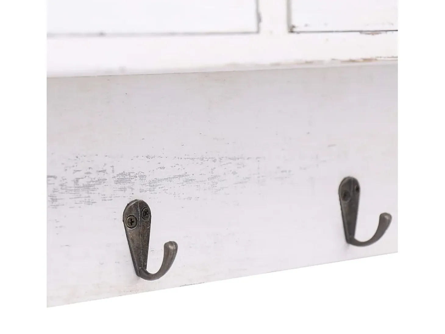 Gryfel Perchero de pared de madera blanco 50x10x34 cm