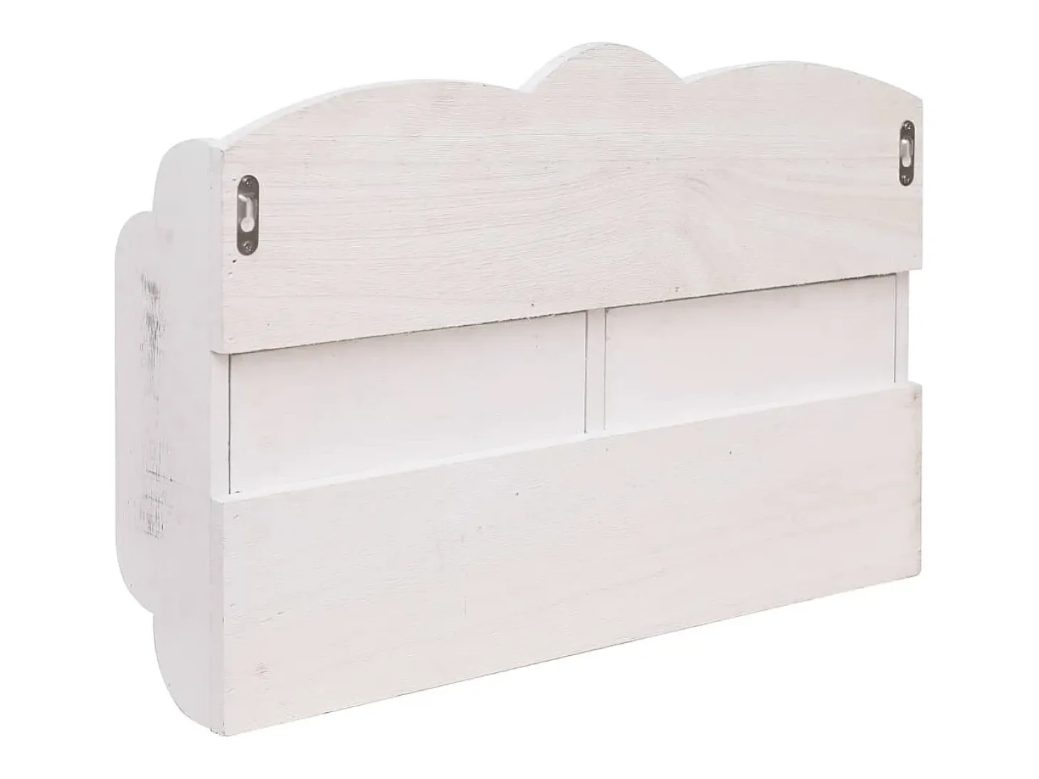 Gryfel Perchero de pared de madera blanco 50x10x34 cm