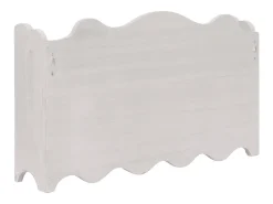 Gryfel Perchero de pared de madera blanco 50x10x30 cm