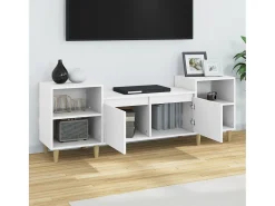 Grylis Mueble para TV madera contrachapada blanco 160x35x55 cm