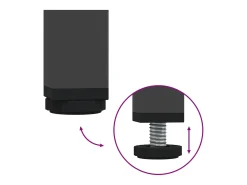 Gryln Mueble para TV acero negro 100,5x39x50,5 cm