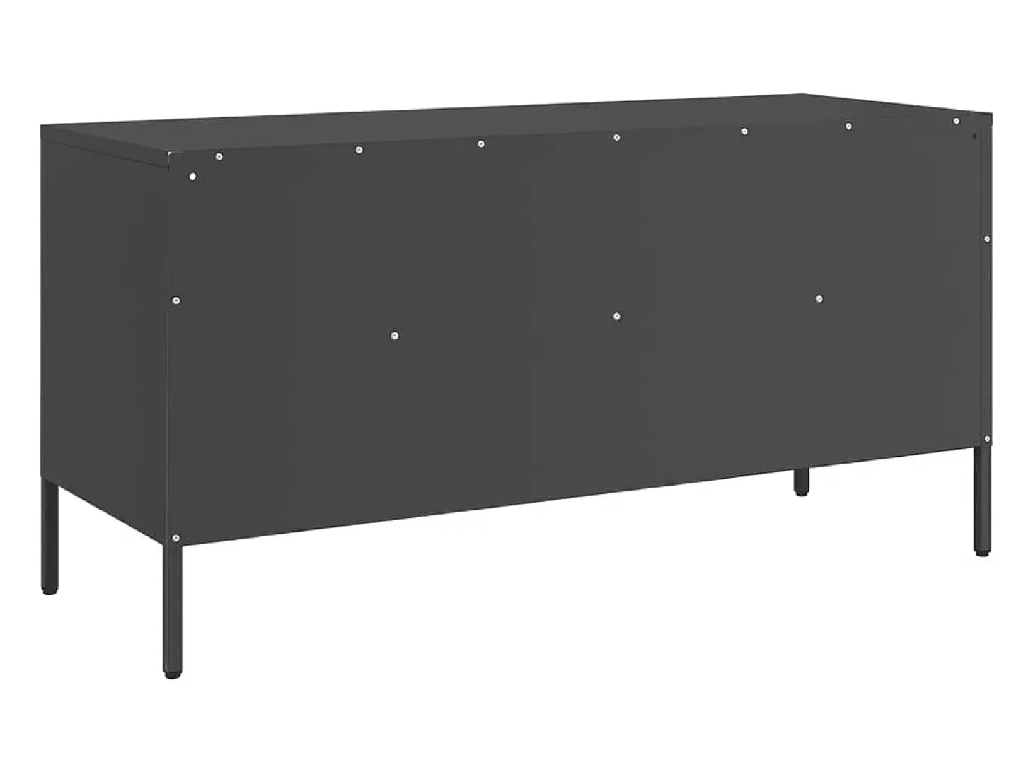 Gryln Mueble para TV acero negro 100,5x39x50,5 cm