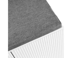 Guardarropa con perchero y banco zapatero - 60,5x35,2x180,5 cm - Tablero de partículas - Blanco