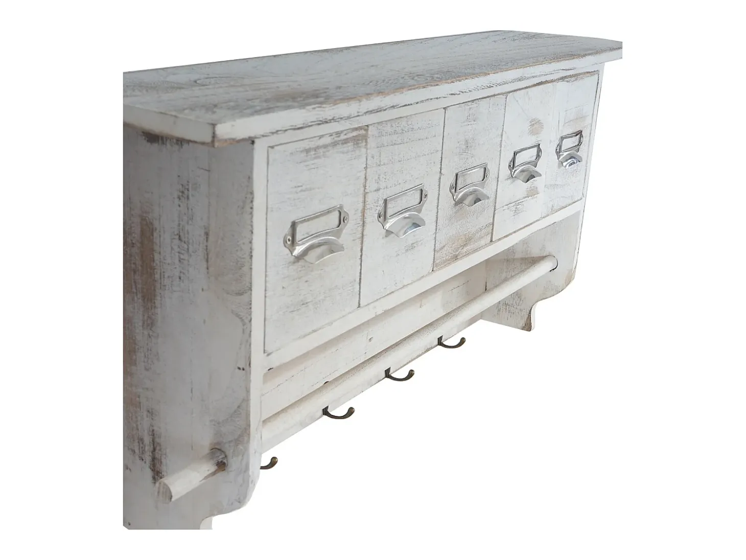 Guardarropa MCW-C49, aspecto shabby, blanco