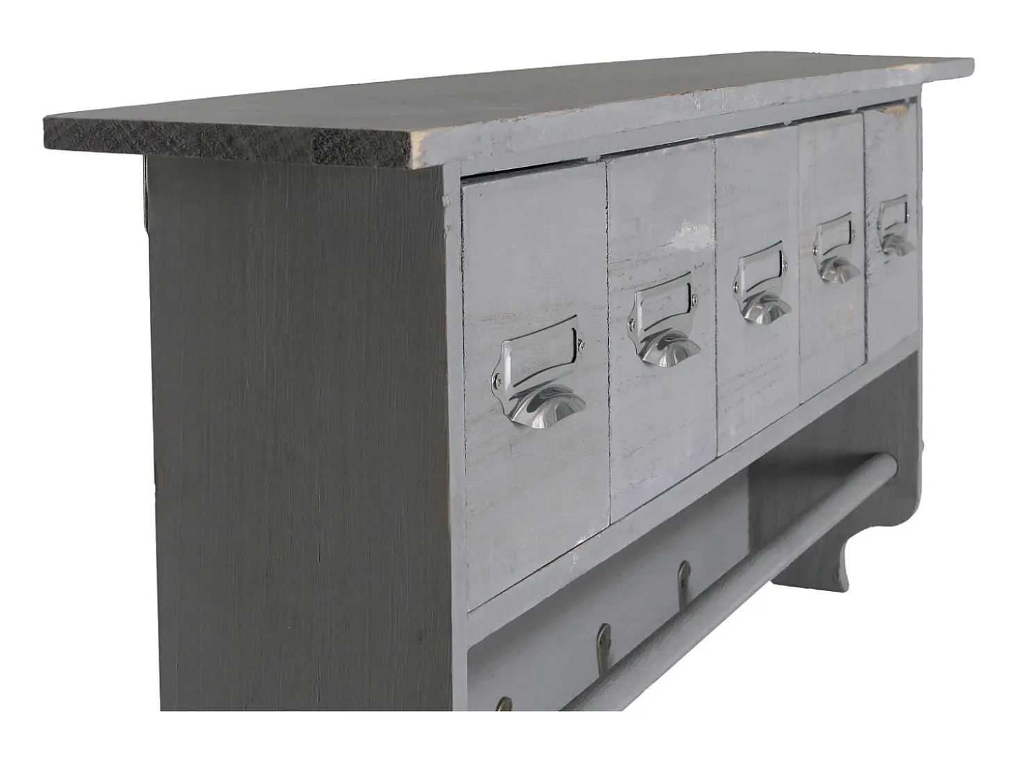 Guardarropa MCW-C49, aspecto shabby, gris