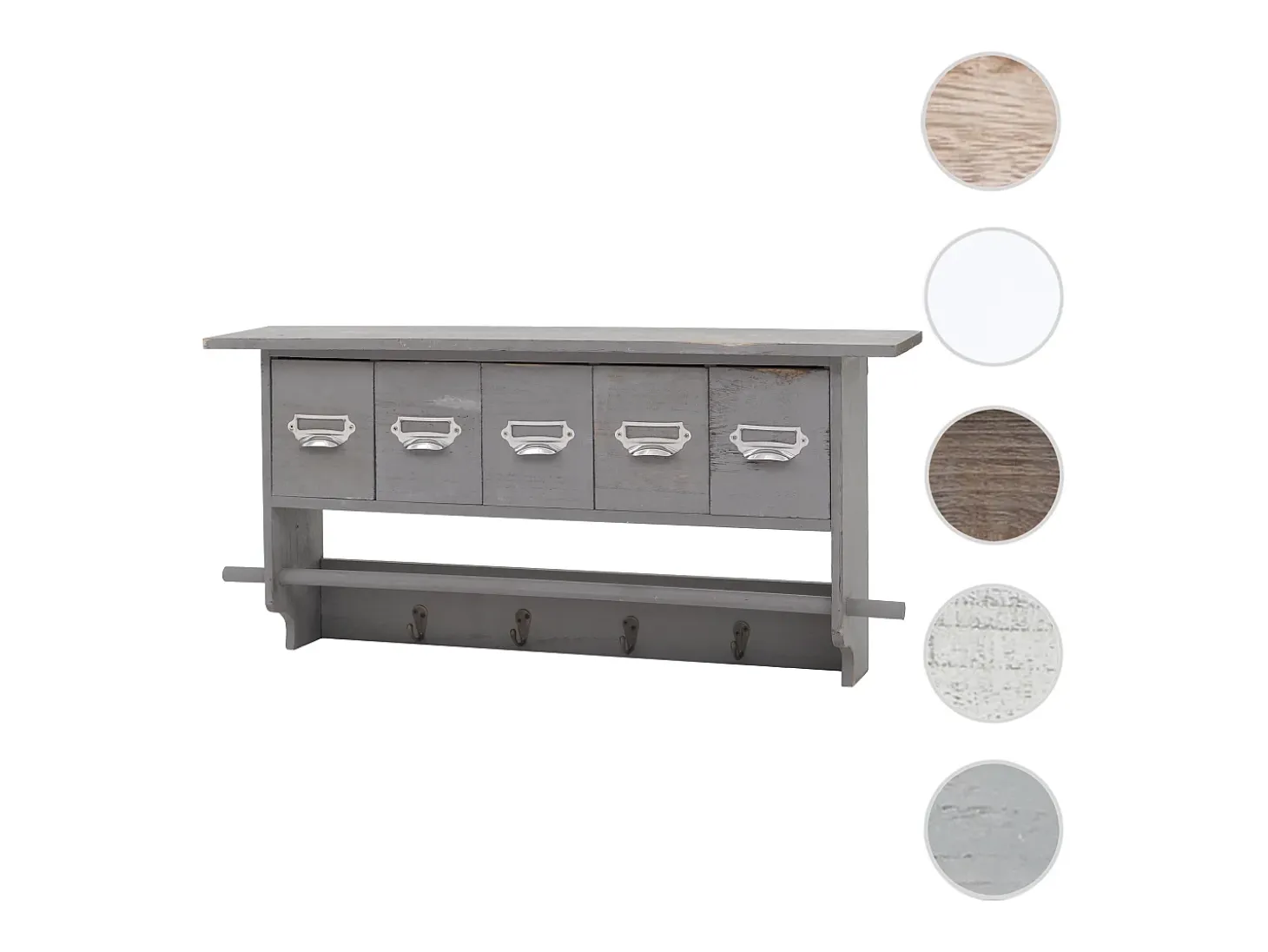 Guardarropa MCW-C49, aspecto shabby, gris