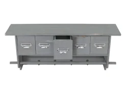 Guardarropa MCW-C49, aspecto shabby, gris
