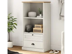Gudvord Librería VIGO madera maciza de pino blanco 60x35x114,5 cm