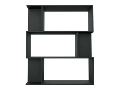 Gyran Estantería/divisor madera contrachapada negro 80x24x96 cm