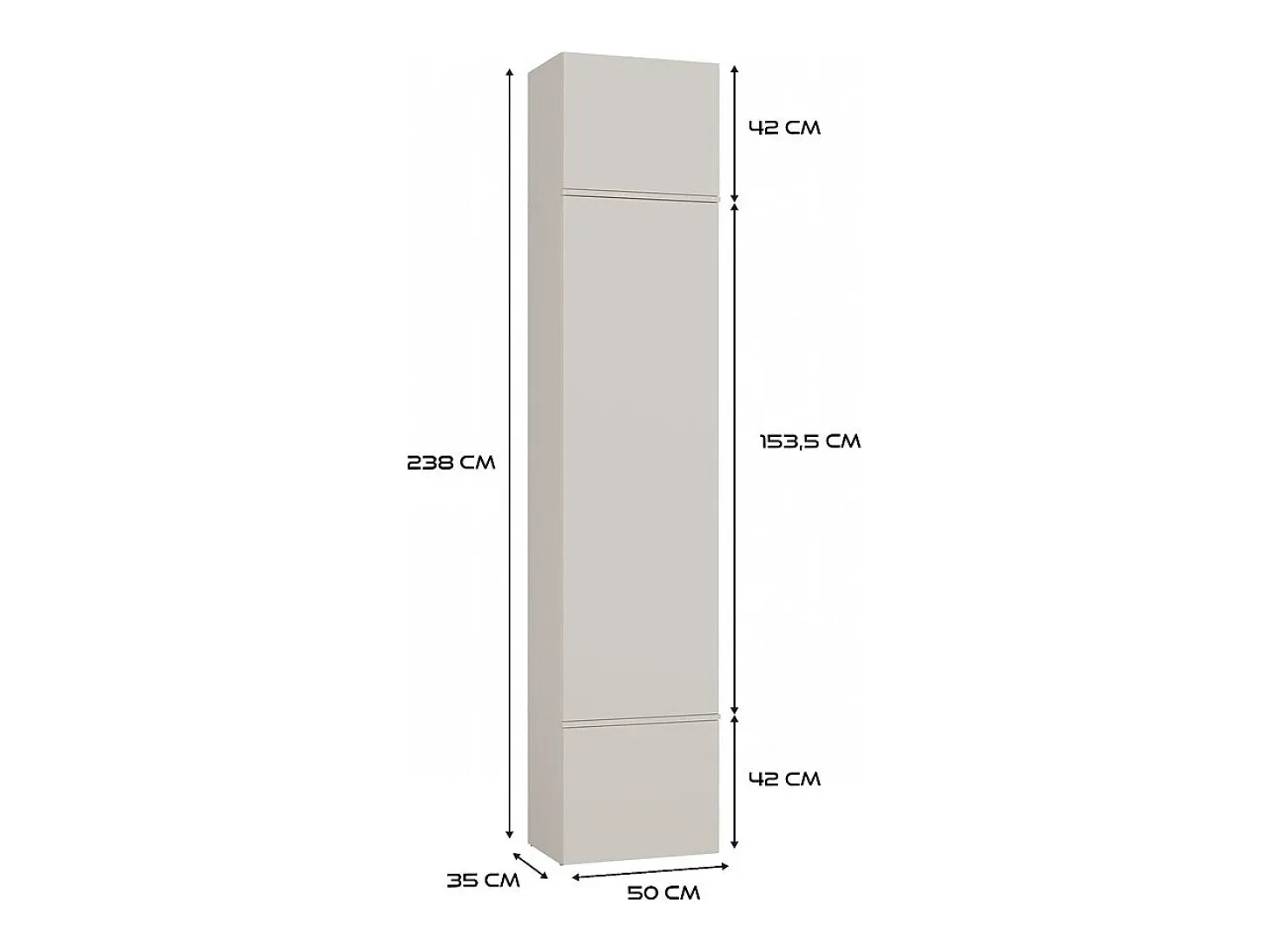 HAGA - Conjunto de entrada con 1 armario + 2 percheros de 6 ganchos + banco 150x35x238 cm - beige cachemira
