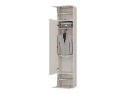 HAGA - Conjunto de entrada con 3 armarios + perchero + banco 200 x 35 x 238 cm - beige cachemira