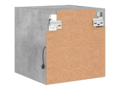 Hans Mueble de TV de pared con luces LED gris hormigón 30x28,5x30 cm