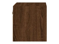 Hans Mueble de TV de pared con luces LED roble marrón 30x28,5x30 cm