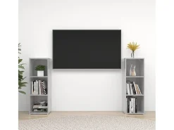 Helene Muebles de salón 2 piezas madera ingeniería gris hormigón