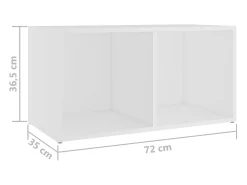 Helene Muebles para TV 2 uds madera de ingeniería blanco 72x35x36,5 cm