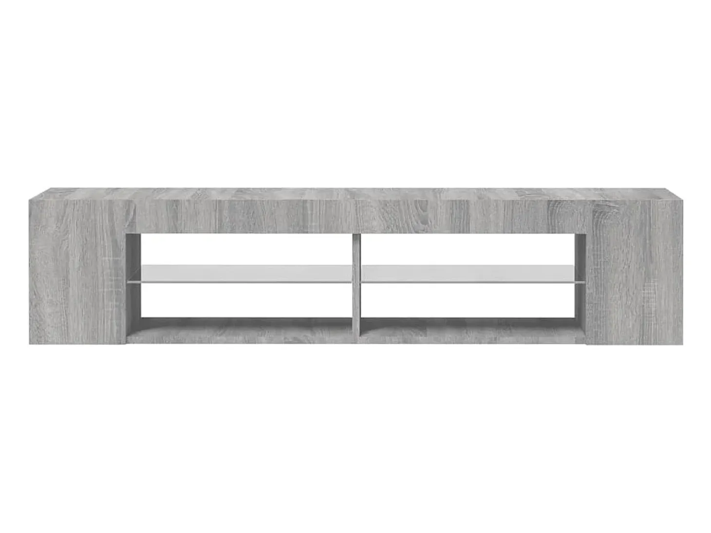 Henryetta Mueble de TV con luces LED gris Sonoma 135x39x30 cm