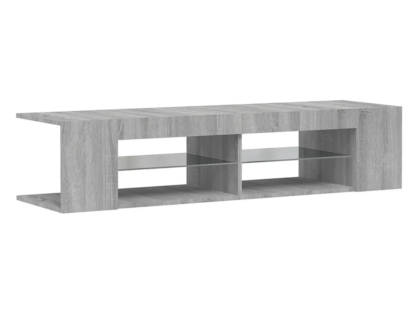 Henryetta Mueble de TV con luces LED gris Sonoma 135x39x30 cm