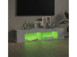 Henryetta Mueble de TV con luces LED gris Sonoma 135x39x30 cm